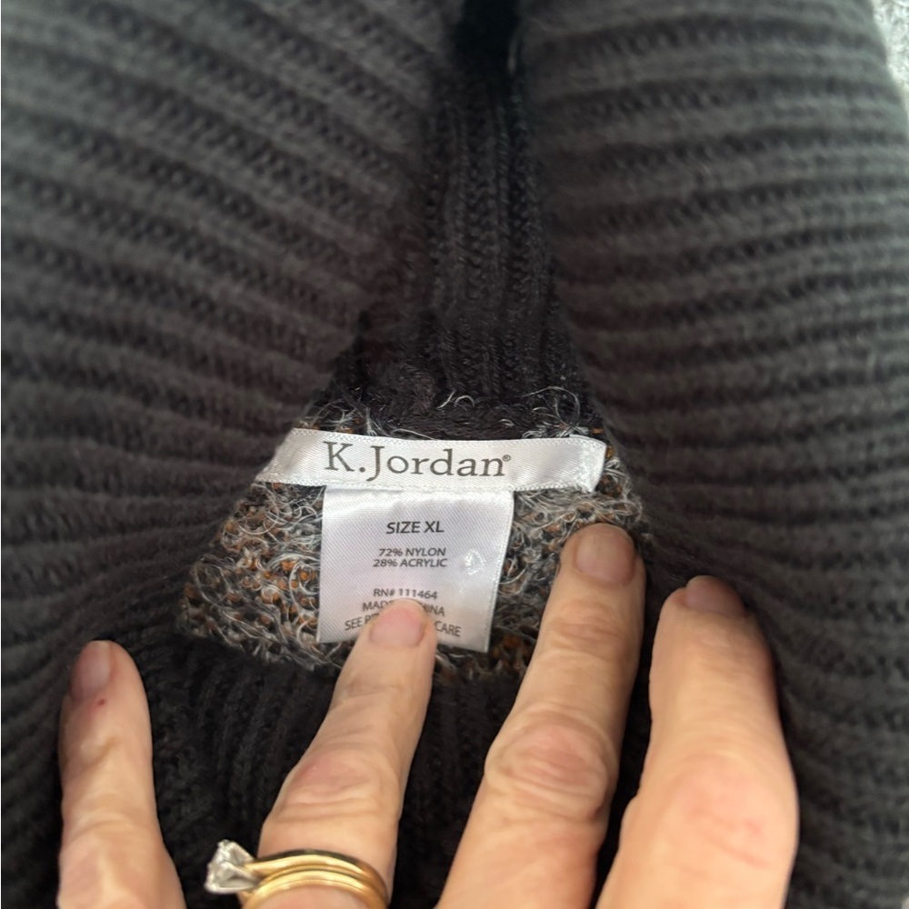 K Jordan Mohair Eyelash Sweater woman’s XL - Picture 3 of 3